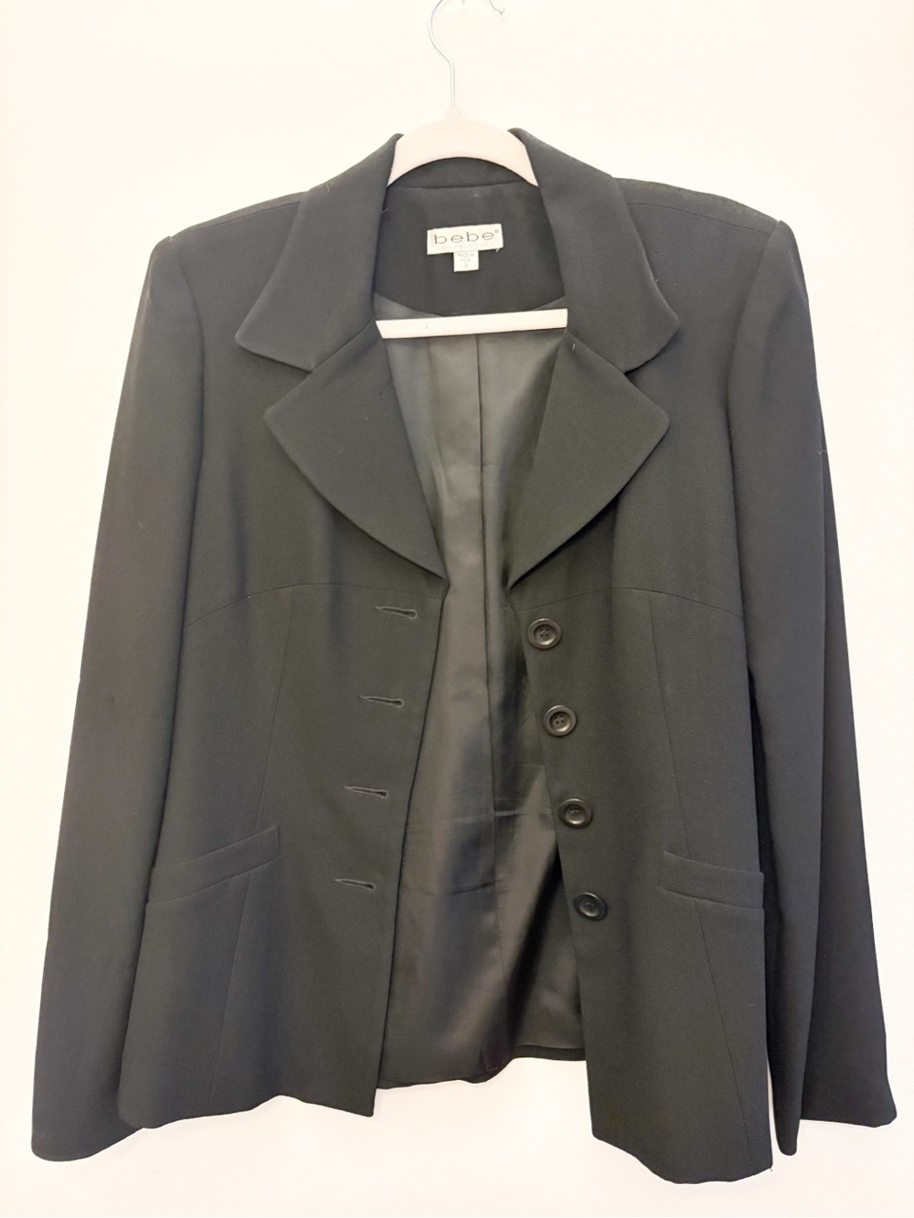 bebe Black Structured Women's Blazer Jacket